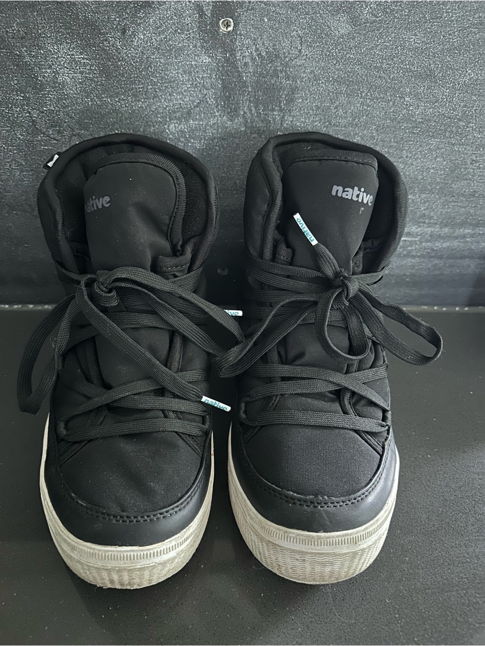 Native Chamonix Vegan Water Resistant Insulated Black High top sneakers